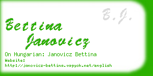 bettina janovicz business card